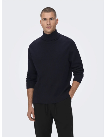ONLY &amp; SONS - ONSPHIL REG 12 STRUC ROLL NECK KNIT NOOS