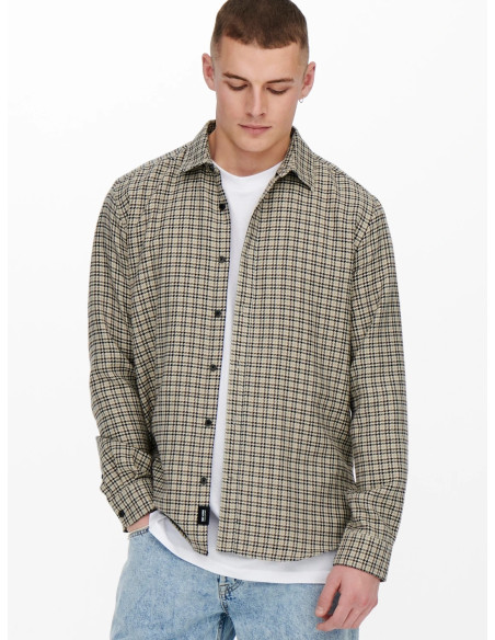 ONLY &amp; SONS - ONSTEVIN LS VISCOSE CHECK REG SHIRT