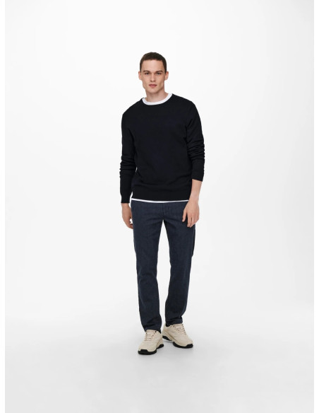 ONLY &amp; SONS - ONSWYLER LIFE REG 14 LS CREW KNIT NOOS