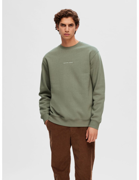 SELECTED HOMME - SLHHANKIE LOGO CREW NECK SWEAT NOOS