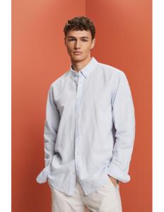 ESPRIT - Cotton and linen blended button-down shirt