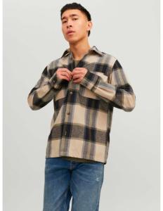 Jack &amp; Jones - JJDARREN FLANNEL CHECK OVERSHIRT LS