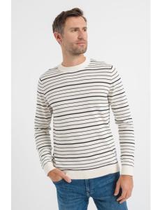 Jack &amp; Jones - JPRNIKO STRIPE KNIT CREW NECK