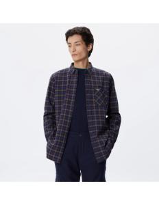 Lacoste - Lacoste Men&#039;s Regular Fit Button Collar Plaid Black Shirt