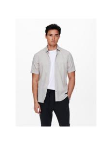 ONLY &amp; SONS - ONSCAIDEN SS SOLID LINEN SHIRT