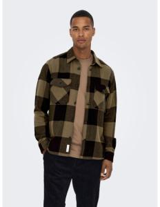 ONLY &amp; SONS - ONSMILO LS CHECK OVERSHIRT NOOS