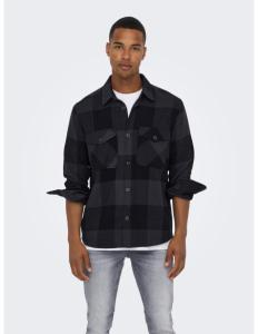 ONLY &amp; SONS - ONSMILO LS CHECK OVERSHIRT NOOS