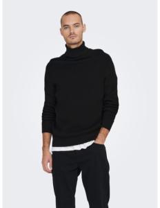 ONLY &amp; SONS - ONSPHIL REG 12 STRUC ROLL NECK KNIT NOOS