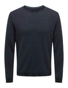 ONLY &amp; SONS - ONSTAPA REG 12 STRUC LS CREW KNIT NOOS