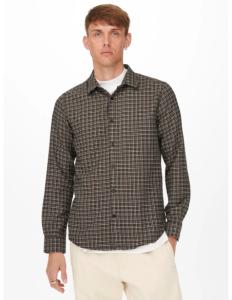 ONLY &amp; SONS - ONSTEVIN LS VISCOSE CHECK REG SHIRT