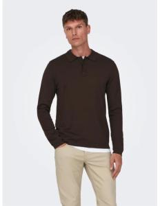 ONLY &amp; SONS - ONSWYLER LIFE REG 14 LS POLO KNIT NOOS