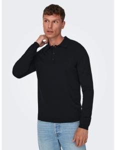 ONLY &amp; SONS - ONSWYLER LIFE REG 14 LS POLO KNIT NOOS