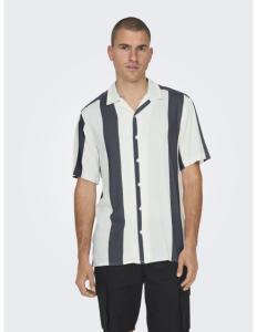 ONLY &amp;  SONS - ONSWAYNE LIFE REG STRIPE VISCOSE SHIRT