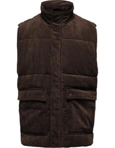 Only &amp; Sons - ONSCASH CORDUROY PUFFER VEST OTW