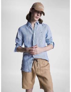 Tommy Hilfiger - LINEN STRIPE SF SHIRT