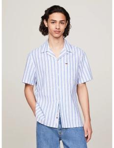 Tommy Jeans - TJM STRIPE LINEN SS SHIRT EXT