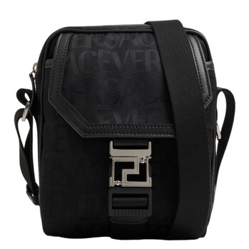 Black Allover Logo Neo Nylon Crossbody