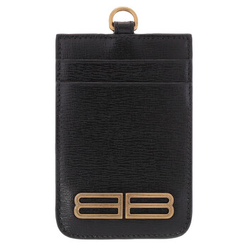 Black BB Plaque Gossip Card Holder With Strap