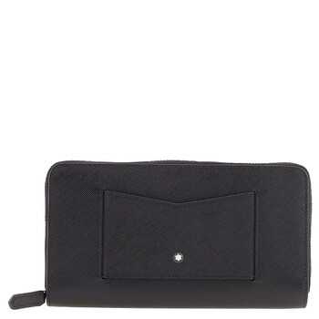 Black Calfskin 12cc ZipAround Sartorial Wallet