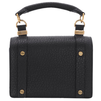 Black Ora Flap Top Handle Bag