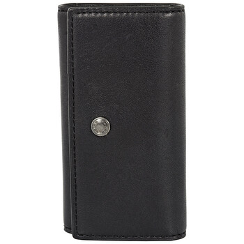 Black Leather 4 Ring Key Case