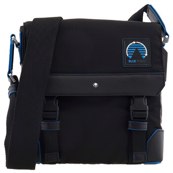 Black Nylon Blue Spirit Envelope Crossbody