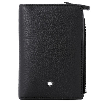 Black Soft Grain Leather Business Card Holder