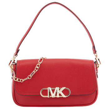 Crimson Leather Medium Parker Shoulder Bag