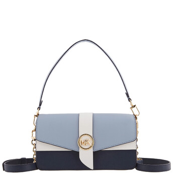 Greenwich Medium Tricolor Convertible Shoulder Bag NavyWhiteBlue