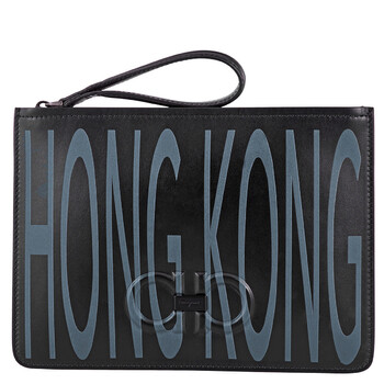 Hong Kong Logo Print Gancini Clutch