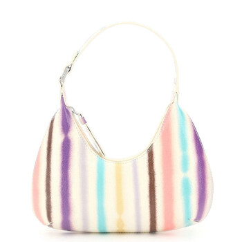 Ivory Baby Amber Striped Leather Hobo Bag