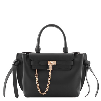 Black Hamilton Legacy Small Leather Belted Satchel