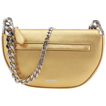 Gold Olympia Mini Metallic Lambskin Bag