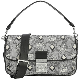 Grey Crossbody Bag in Vintage Jacquard Monogram