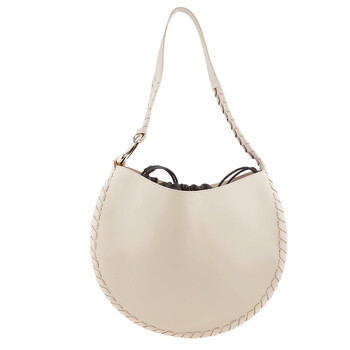 Large Mate Hobo Bag In Beige