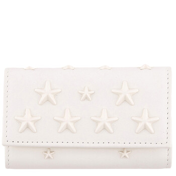 Latte Leather Neptune Star Embossed Key Case