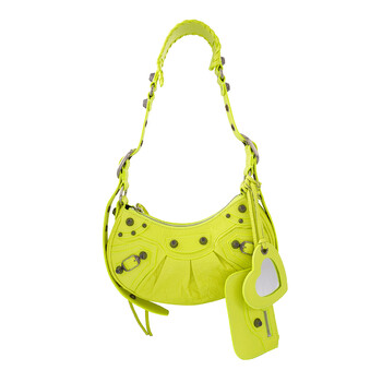 Le Cagole XS Shoulder Bag In Neon Yellow