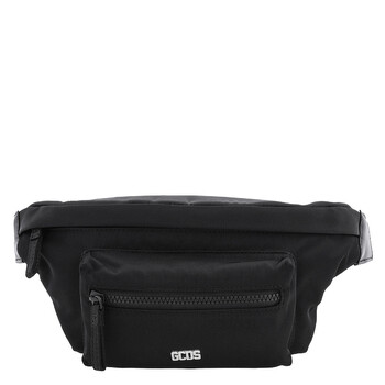 Marsupio Black Logo Patch Nylon Sling Bag