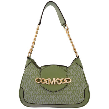 Open Box  Michael Kors Signature Logoprint Small Hally Shoulder Bag  Light Sage
