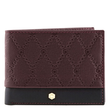 TwoTone Leather Wallet BurgundyBlack