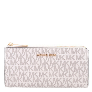 Vanilla Logo Print Jet Set Travel QuarterZip Wallet