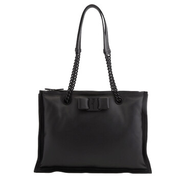 Salvatore Ferragamo Viva Bow Bag Black Tote