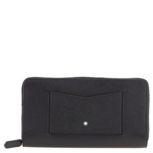 Black Calfskin 12cc ZipAround Sartorial Wallet