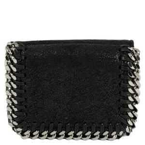 Black Falabella Small Flap Wallet