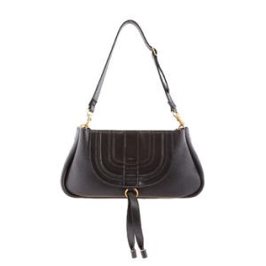 Black Leather Marcie Clutch Bag