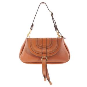 Brown Leather Small Marcie Clutch Bag