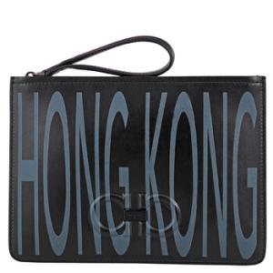 Hong Kong Logo Print Gancini Clutch