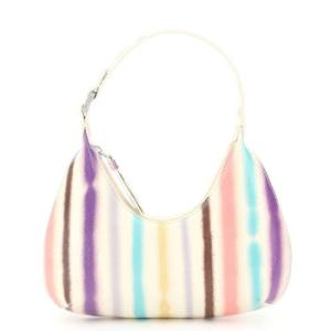 Ivory Baby Amber Striped Leather Hobo Bag