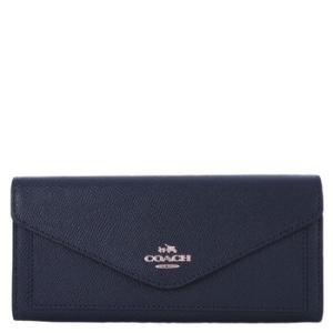 Crossgrain Leather Soft Wallet  Navy