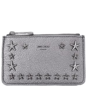 GunmetalDark Silver Leather Nancy Card Case